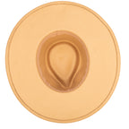Faux Felt Wide Brim Fedora