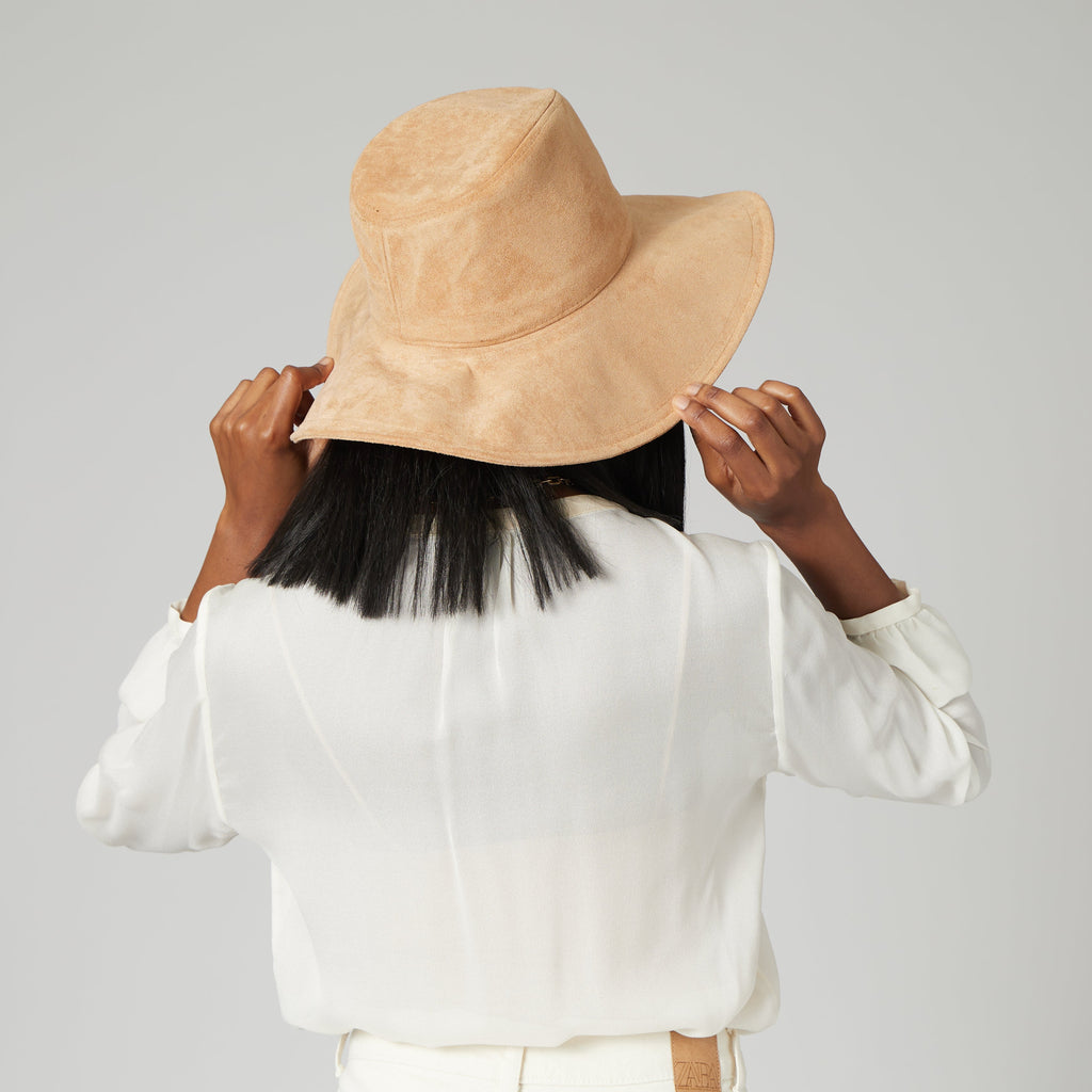 Pioneer - Cut & Sew Faux Suede Fedora