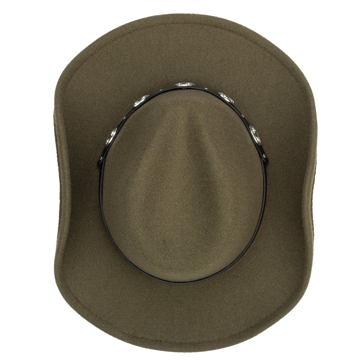 Women'S Faux Felt Cowboy W/ Western Conche Trim