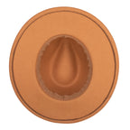 Women's Faux Felt Fedora W/ Gold Chain Trim
