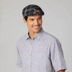 Faux Wool Plaid Driver Cap