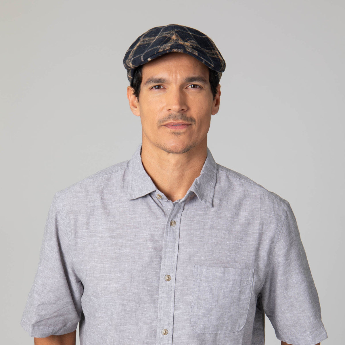 Faux Wool Plaid Driver Cap