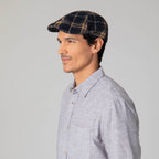 Faux Wool Plaid Driver Cap