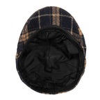 Faux Wool Plaid Driver Cap