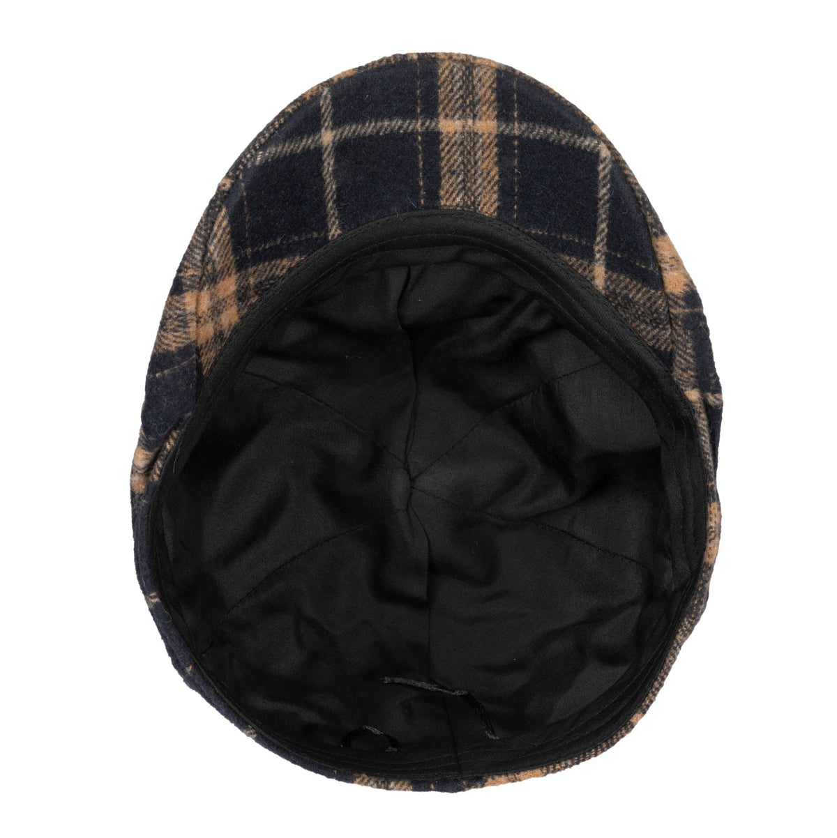 Faux Wool Plaid Driver Cap