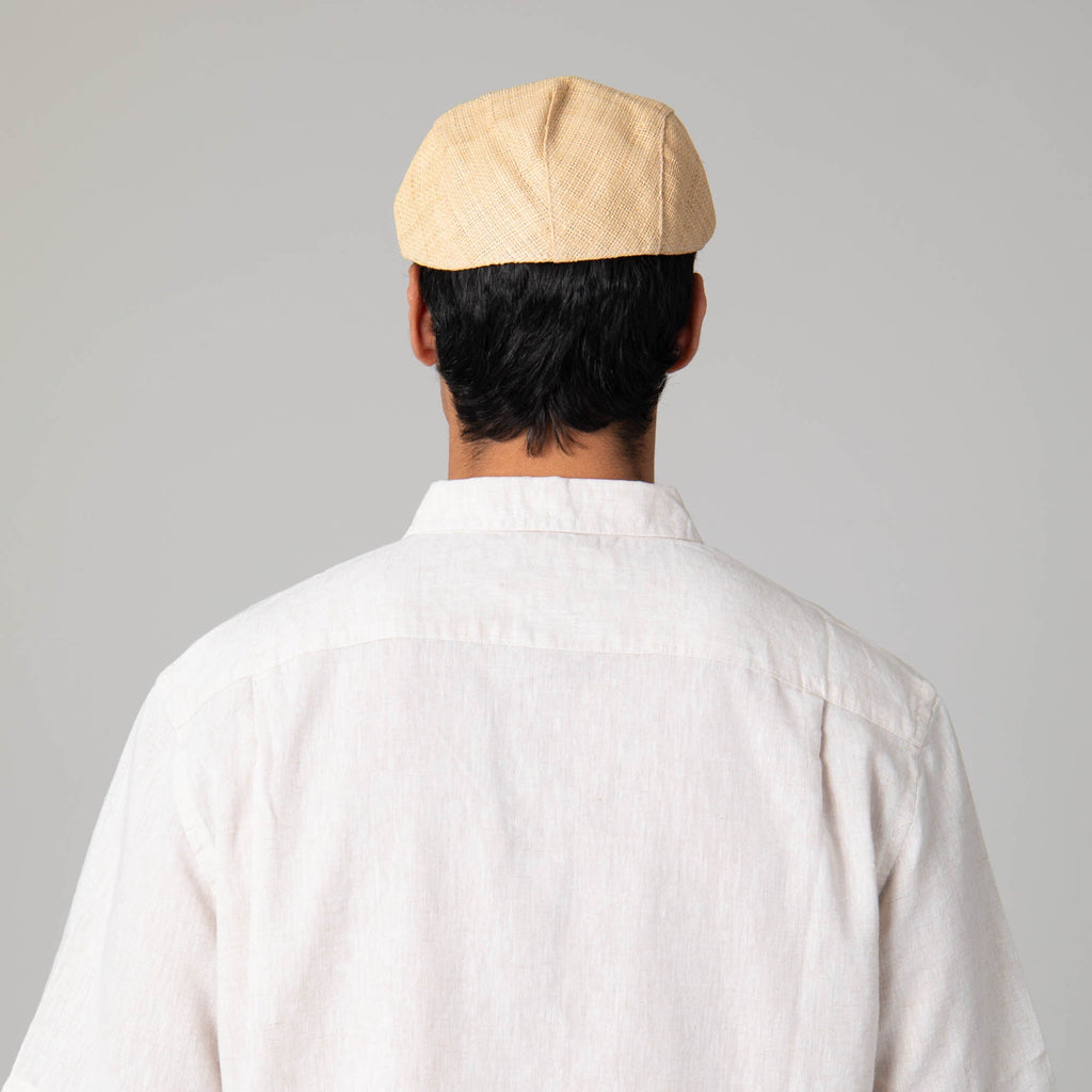 Mens Raffia Driver Hat