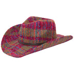 Two Step - Cut & Sew Multi Tweed Pinch Crown Cowboy Hat