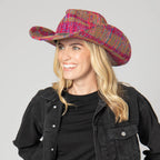Two Step - Cut & Sew Multi Tweed Pinch Crown Cowboy Hat