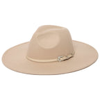Beverly - Pinch Crown Fedora with Western Buckle