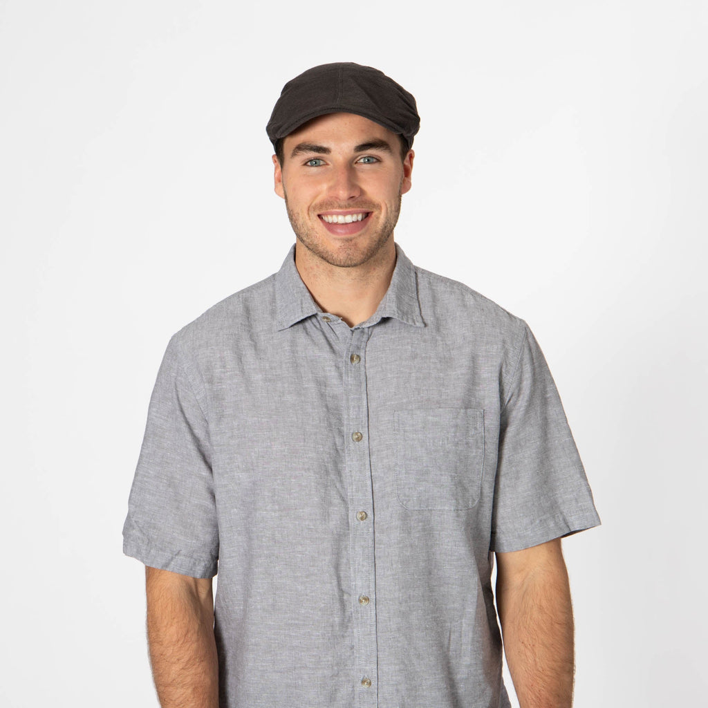Mens Washed Cotton Twill Driver Cap