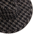 Aria - Wide Brim Fedora with Textured Mixed Tweed Fabric