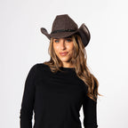 Leopard Printed Cattlemans's Crease Cowboy