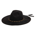 Women's Fedora with Leopard Printed Underbrim