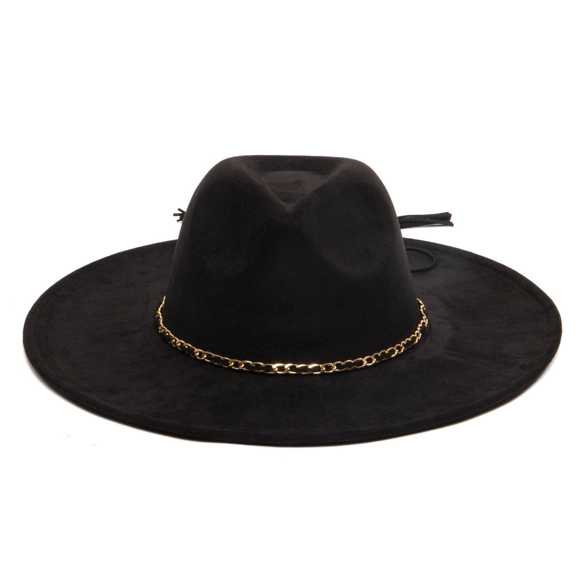 Women's Fedora with Leopard Printed Underbrim