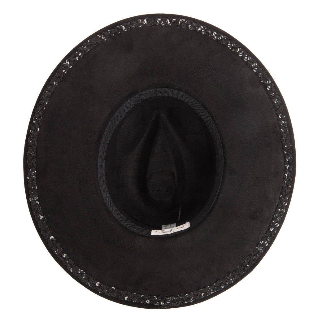 Women's Fedora with Tonal Braided Sequin Band
