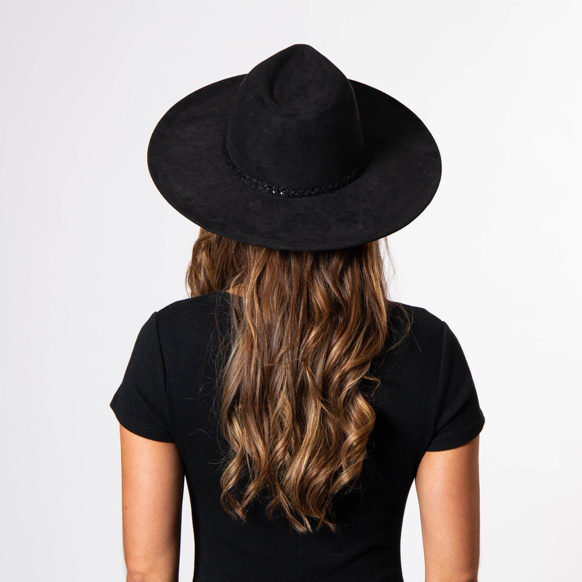 Women's Fedora with Tonal Braided Sequin Band