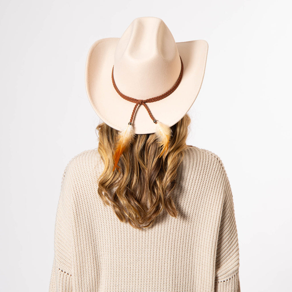 Cattleman's Crease Cowboy with Feathered Ends