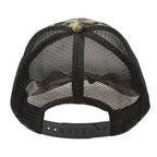 Camo Cut & Sew Trucker Hat with All Over Camo Print and Mesh Backing