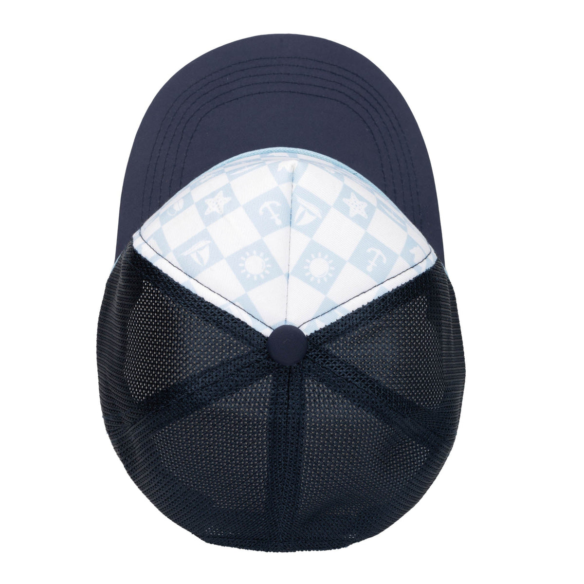 Kids Foam Trucker Hat with Checkered Print