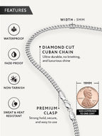 Silver Cuban Link Chain (5mm)