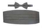 Men's Brown Satin Cummerbund & Bow Tie Set – Adjustable Tuxedo Set