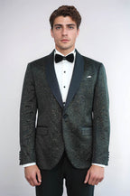 Shawl Lapel Slim Fit Blazer Men Tuxedo Jacket - Wessi