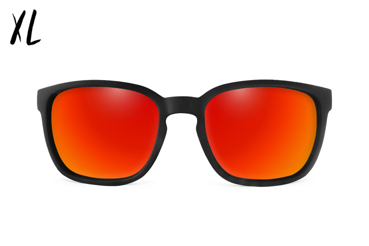 Cabana XL - Matte Black - Red Sunset Polarized
