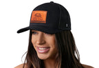 California Flag Trucker Hat  |  Leather CA Snapback