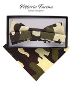 Vittorio Farina Men's Kente Satin Bow Tie & Pocket Square in Gift Box