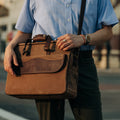 Campaign Waxed Canvas Briefcase