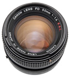 Canon FD 50mm f/1.4 S.S.C. Lens for 35mm SLR Film Cameras