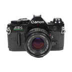 Canon AE-1 Program Black 35mm SLR Film Camera w/ 50mm lens
