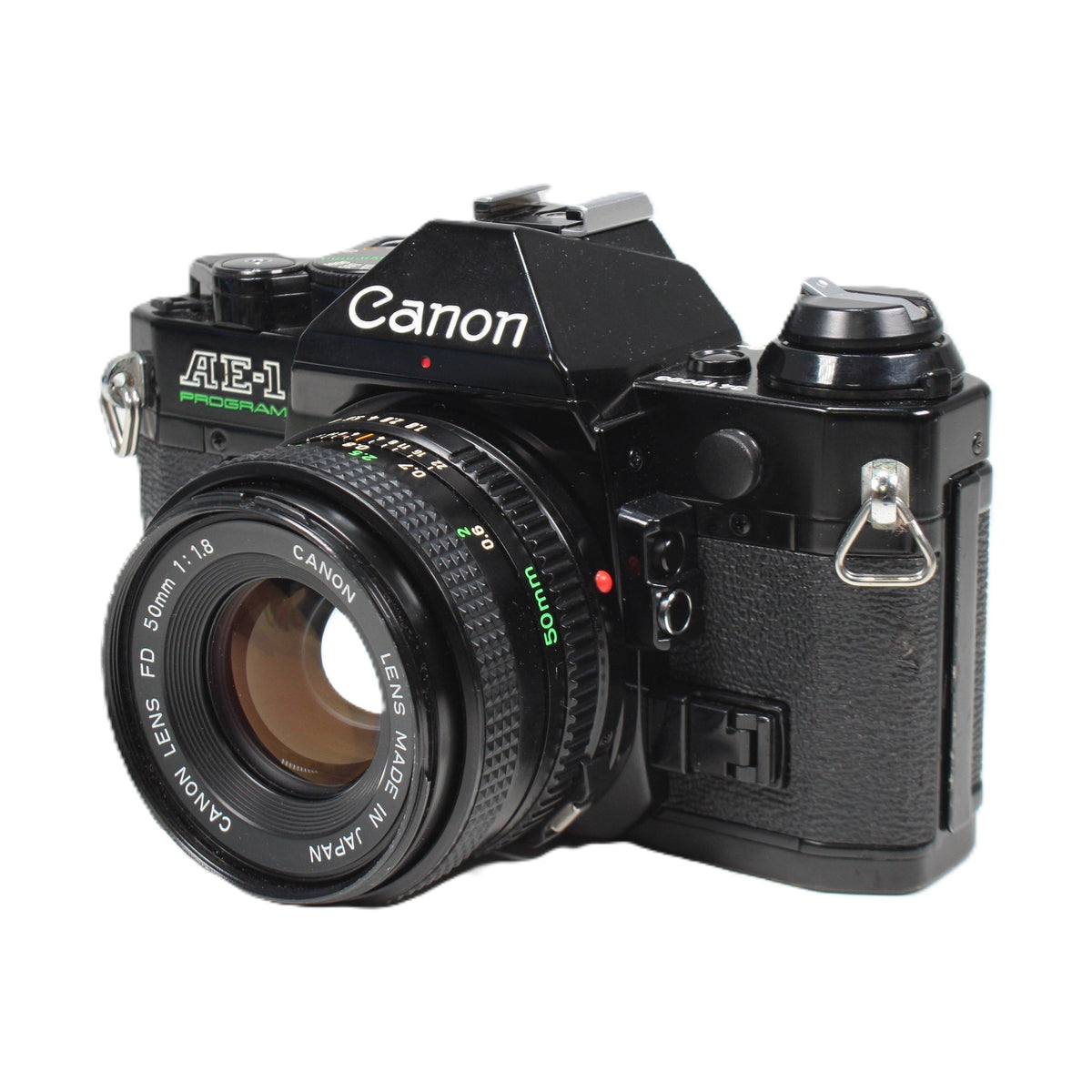 Canon AE-1 Program Black 35mm SLR Film Camera w/ 50mm lens