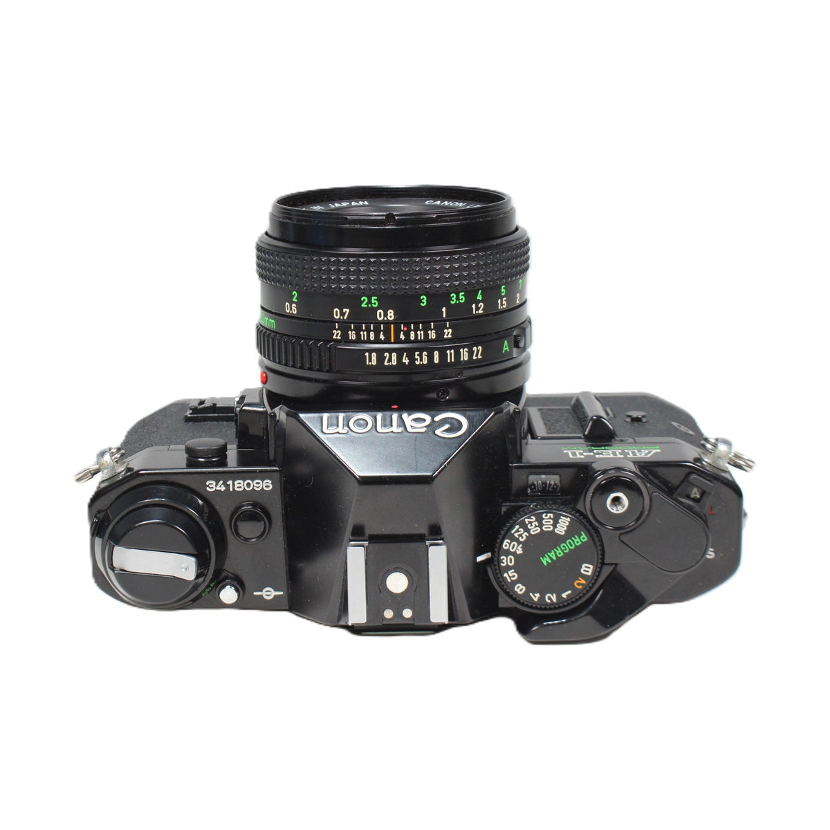 Canon AE-1 Program Black 35mm SLR Film Camera w/ 50mm lens