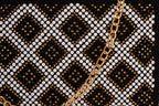 The Nampula Black Glitter Suede Leather Small Clutch