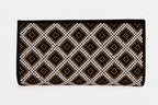The Nampula Black Glitter Suede Leather Small Clutch