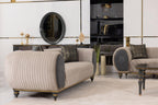 Capella Beige/Gray Living Room Set