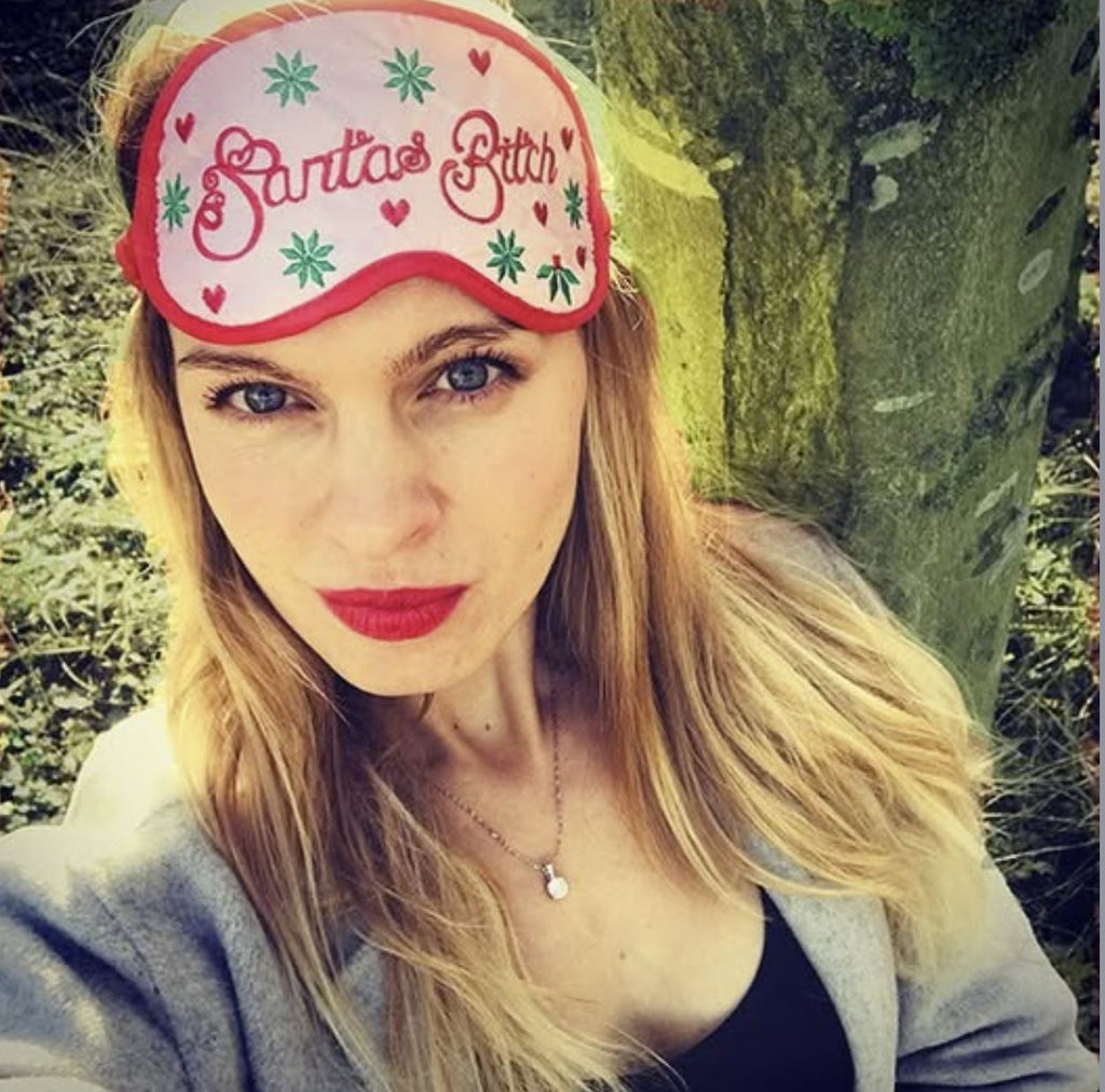 Santa's Bitch Sleeping Mask - Naughty Sexy Sleep Eye Blindfold Soft EyeMask