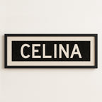 Framed Celina Bus Scroll Sign