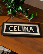 Framed Celina Bus Scroll Sign