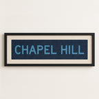 Framed Chapel Hill Blue Bus Scroll