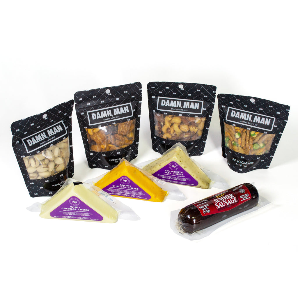 Charcuterie Meat & Cheese Gift Bag – Standard or Deluxe | Gourmet Snacks & Mixed Nuts