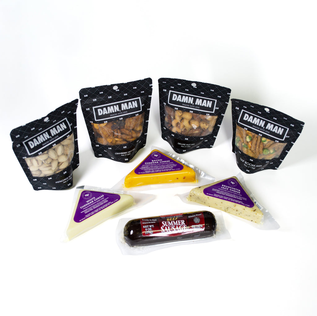 Charcuterie Meat & Cheese Gift Bag – Standard or Deluxe | Gourmet Snacks & Mixed Nuts