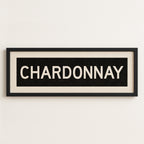 Framed Chardonnay Bus Scroll Sign