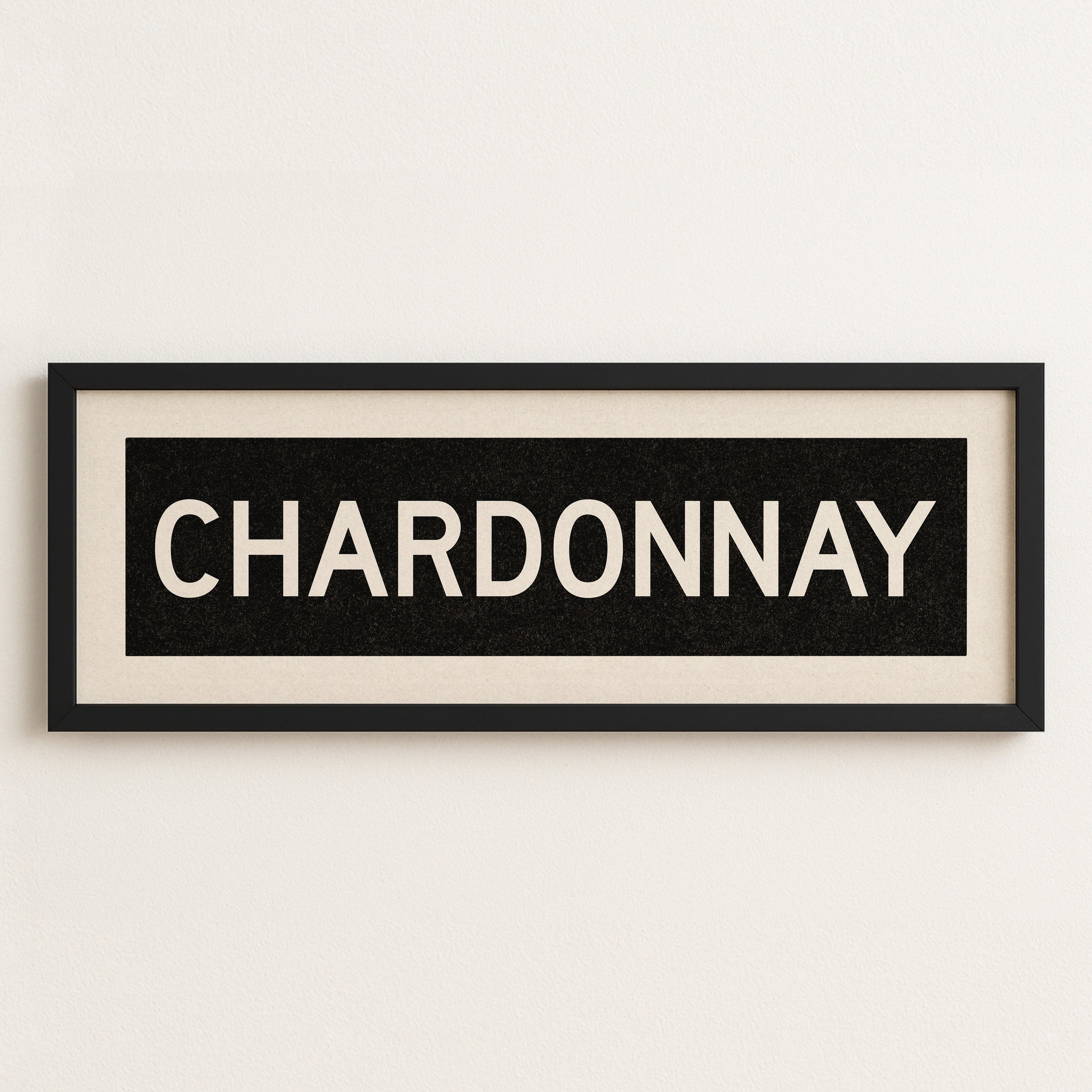 Framed Chardonnay Bus Scroll Sign