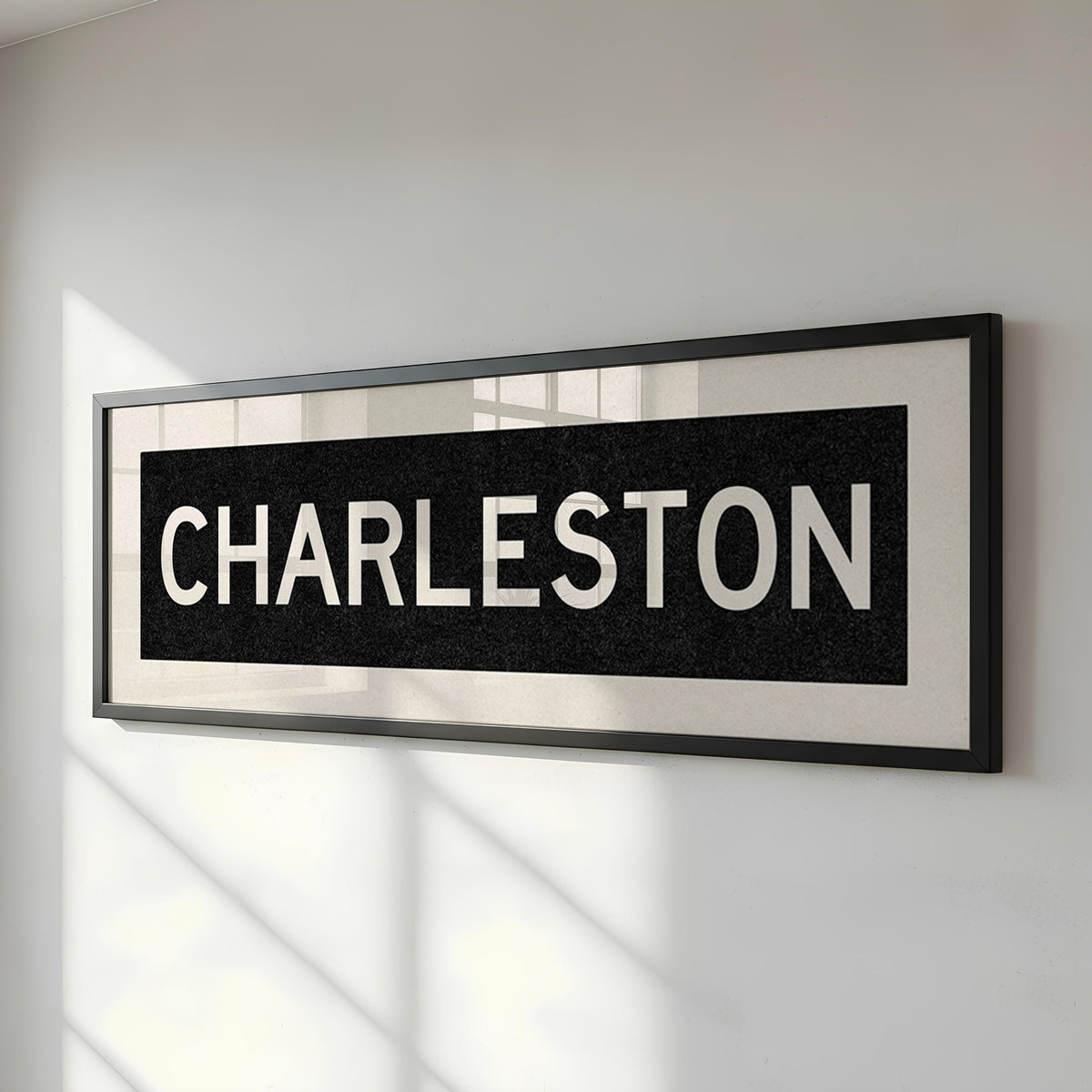 Framed Charleston South Carolina Bus Scroll
