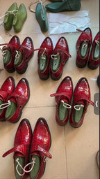 Maurice Charlotte Alligator Monkstrap - Burgundy