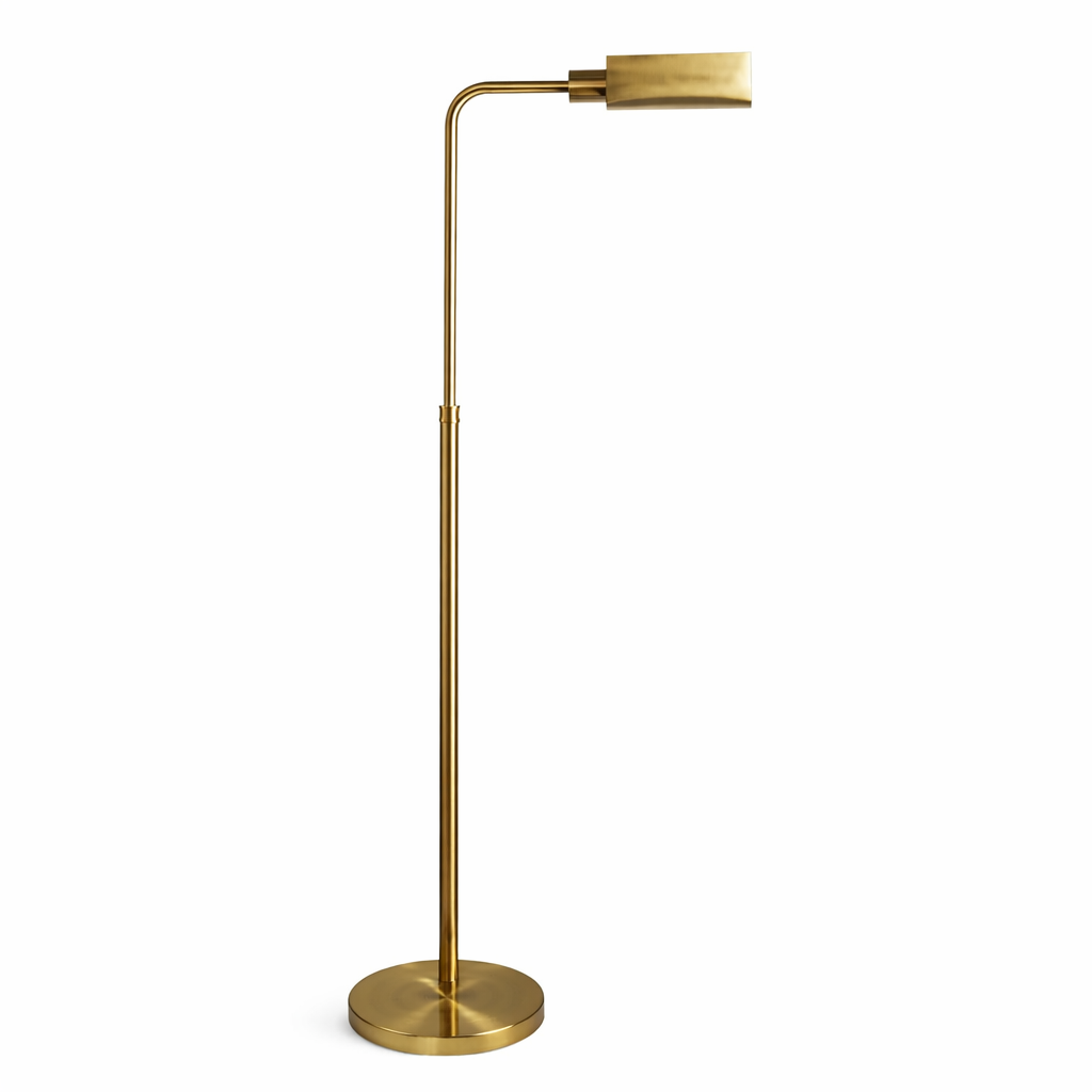 Elara Floor Lamp Gold outer and White inner