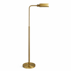 Elara Floor Lamp Gold outer and White inner