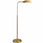 Elara Floor Lamp Gold outer and White inner